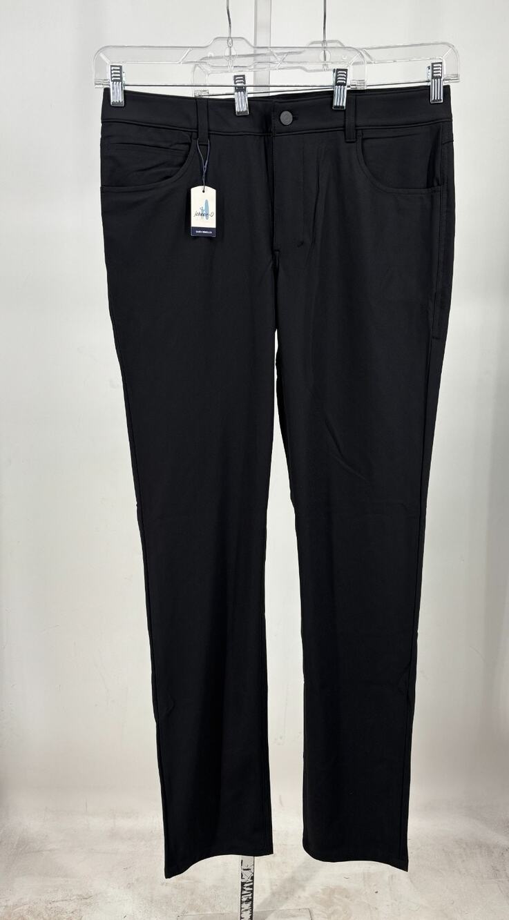 Johnnie O Cross Country Flex Performance Pants Men 34x34 Black Slim Straight Fit